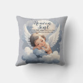 Heaven Sent Angel Baby in Clouds Baby shower Kussen (Achterkant)
