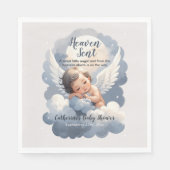 Heaven Sent Angel Baby in Clouds Baby shower Servet (Voorkant)