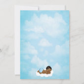 Heaven Sent Angel Boy Baby shower Invitation Kaart (Achterkant)