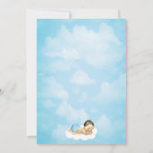 Heaven Sent Angel Boy Baby shower Invitation Kaart (Achterkant)