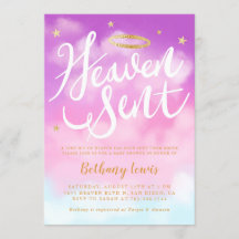 Heaven Sent Angel Gold Halo Baby shower Roze