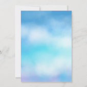 Heaven Sent Angel Gold Halo Blue Baby shower Kaart (Achterkant)