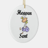 Heaven Sent Angel T-shirts en geschenken Keramisch Ornament (Rechts)