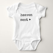 Heaven Sent Baby Doop Christelijk Baby Romper (Voorkant)