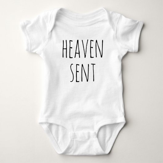 Heaven Sent Baby Doop Christelijk Pasgeborene Romper (Voorkant)
