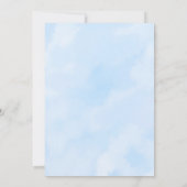 Heaven Sent Baby shower Blue Moon Stars Invitation Kaart (Achterkant)