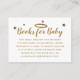 Heaven Sent Baby shower Boek Aanvraag Goud Informatiekaartje