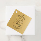 Heaven Sent Baby shower Gouden Maansterren Bedankjes Labels (In situ)