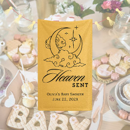 Heaven Sent Baby shower Gouden Maansterren Spandoek