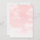 Heaven Sent Baby shower Roze Maan Sterren Uitnodig Kaart (Achterkant)