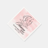 Heaven Sent Baby shower Roze Maansterren Servet (Hoek)