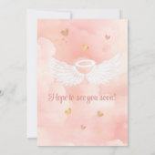 Heaven Sent Baby shower Uitnodiging - Little Angel (Achterkant)