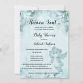 Heaven Sent Beer Angel Baby shower Uitnodiging (Voorkant)