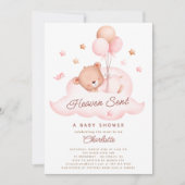 Heaven Sent Beer Baby shower Invitation Kaart (Voorkant)