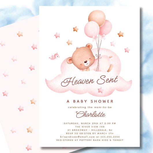 Heaven Sent Beer Baby shower Invitation Kaart