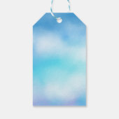 Heaven Sent Blue Baby shower Favor Cadeaulabel (Achterkant)