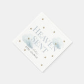 Heaven Sent Blue Boy Baby shower Servet (Hoek)