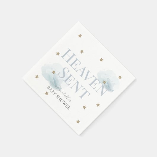 Heaven Sent Blue Boy Baby shower Servet (Hoek)