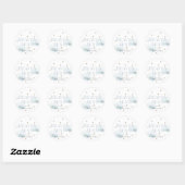 Heaven Sent Blue Cloud Boy Baby shower Ronde Sticker (Vel)