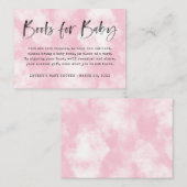 Heaven Sent Book Request | Baby shower | Roze Informatiekaartje (Voorkant / Achterkant)