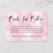 Heaven Sent Book Request | Baby shower | Roze Informatiekaartje (Voorkant)