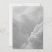 Heaven Sent Clouds Golden Neutral Baby shower Kaart (Achterkant)