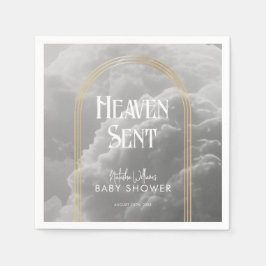 Heaven Sent Clouds Golden Neutral Baby shower Servet