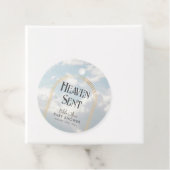 Heaven Sent Clouds Sky Boho Arch Baby shower Bedankjes Labels (In situ)