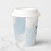 Heaven Sent Clouds Sky Boho Arch Baby shower Papieren Bekers (Rechts)