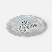 Heaven Sent Clouds Sky Boho Arch Baby shower Papieren Bordje (Gekanteld)