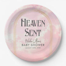 Heaven Sent Clouds Sky Boho Arch Baby shower