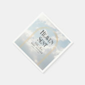 Heaven Sent Clouds Sky Boho Arch Baby shower Servet (Hoek)