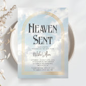 Heaven Sent Clouds Sky Neutral Baby shower Kaart
