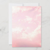 Heaven Sent Clouds Sky Pink Baby shower Kaart (Achterkant)