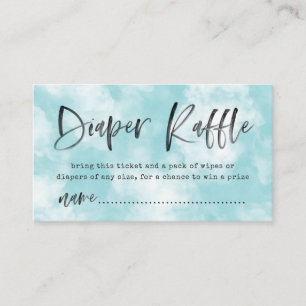 Heaven Sent Diaper Raffle Ticket   Blauw Informatiekaartje