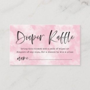 Heaven Sent Diaper Raffle Ticket   Roze Informatiekaartje