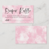 Heaven Sent Diaper Raffle Ticket | Roze Informatiekaartje (Voorkant / Achterkant)
