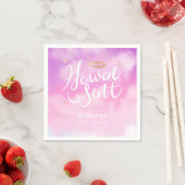 Heaven Sent Elegant Baby shower Pink Servet (Insitu)