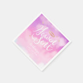 Heaven Sent Elegant Baby shower Pink Servet (Hoek)