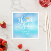 Heaven Sent Elegant Blue Sky Baby shower Servet (Insitu)