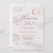 Heaven sent gender neutral moon stars Invitation Kaart (Voorkant)