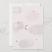 Heaven sent gender neutral moon stars Invitation Kaart (Achterkant)