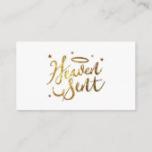 Heaven Sent Gold Baby shower Luier Raffle Ticket Informatiekaartje (Achterkant)