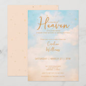 Heaven Sent Gold Gender Neutral Baby shower Kaart (Voorkant / Achterkant)