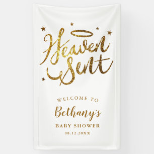 Heaven Sent Gold Halo Baby shower Spandoek