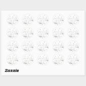Heaven Sent Grey Cloud Genderneutraal Baby shower Ronde Sticker (Vel)