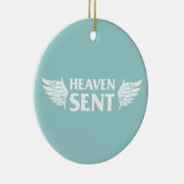 Heaven Sent Memorial Ornament in Blue (Rechts)