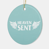 Heaven Sent Memorial Ornament in Blue (Links)