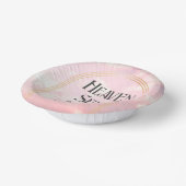 Heaven Sent Pastel Pink Clouds Sky Baby shower Papieren Kommen (Gebogen)