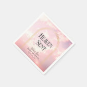 Heaven Sent Pastel Pink Clouds Sky Baby shower Servet (Hoek)